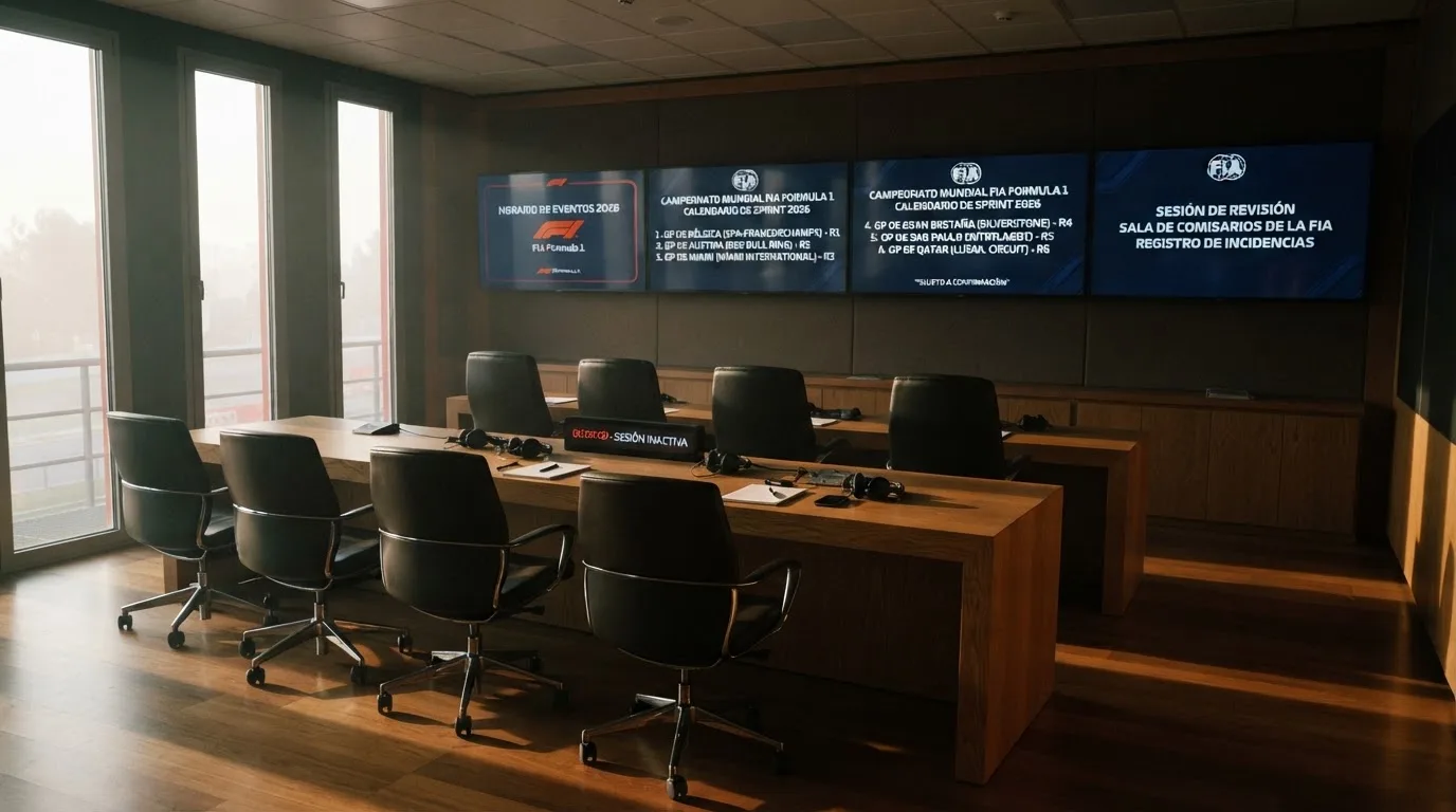 Una sala de tribunal vacía con bancos de madera a la luz de la mañana